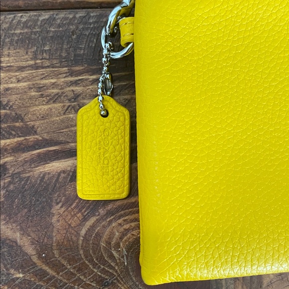 Coach Yellow Leather Wallet Wristlet - Picture 2 of 16